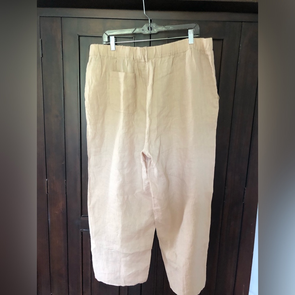 Quince 100% European Linen Cropped Pants Driftwood Size XL NWT - Picture 6 of 11